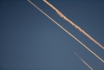 Early morning contrails.